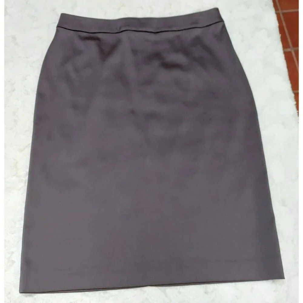 Tadashi Shoji Womens Size 10 Solid Black Career Pencil Skirt Made in USA